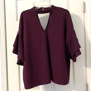 Ruffle Sleeve Blouse